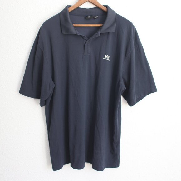 Helly Hansen Driftline Polo Short Sleeve Shirt Navy Blue mens XL - Picture 1 of 6